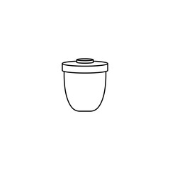 trash can icon vector logo design