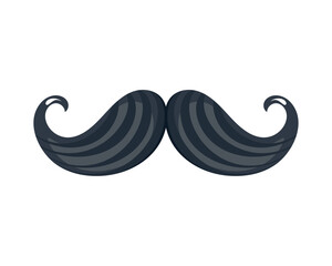 black mustache facial accessory