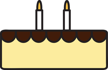 hand drawn cake illustration
