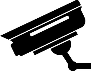 Surveillance camera warning sign icon or logo. Security Alarm concept. Surveillance CCTV Camera vector illustration.