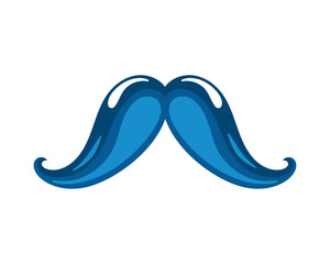 blue mustache accessory