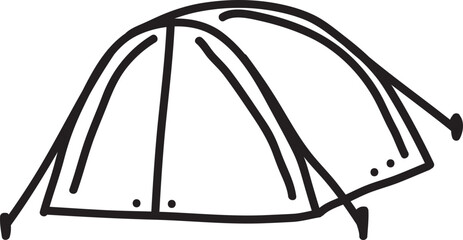 hand drawn camp material illustration