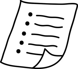 hand drawn school material illustration