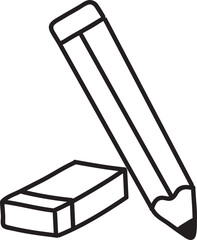 hand drawn school material illustration