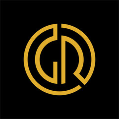 Vector logo design letter G and R. Logo can be used for Crypto business.