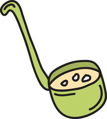 hand drawn kitchen material illustration