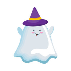 cute witch ghost halloween