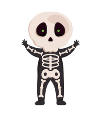 Obraz na płótnie Canvas boy with skeleton costume