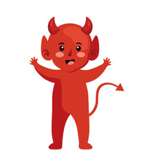 boy with devil costume