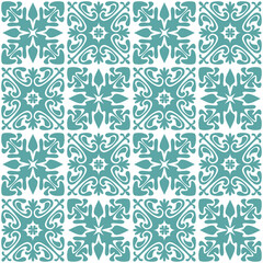Azulejo seamless pattern stylish trendy ceramic tile design element for kitchen backsplash