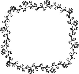 organic frame illustration