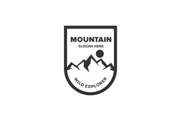 minimalist logo design modern style mountain