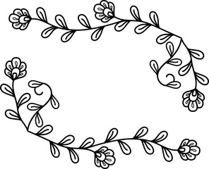 organic frame illustration