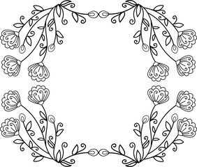 organic frame illustration