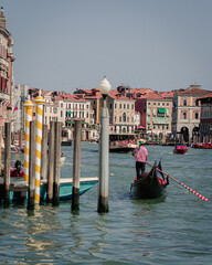Gondolier at canal