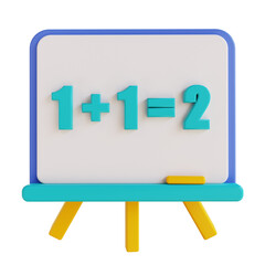 3D illustration whiteboard