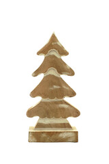 Small christmas tree made from wood.  isolated on transparency photo png file 