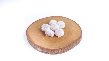Mochi Sukabumi is Indonesian traditional food made from Glutinous rice flour with peanut inside.
