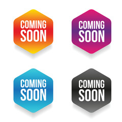 Coming Soon web button colorful