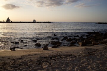 sunset on the beach