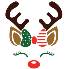 Reindeer Monogram christmas Design