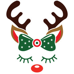 Reindeer Monogram christmas Design