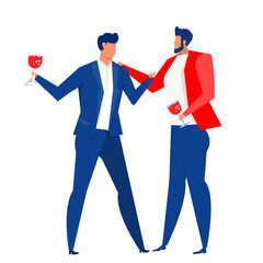 Businessman meeting in party