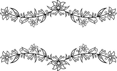organic border frame illustration