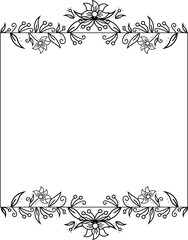 organic border frame illustration