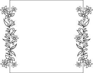 organic border frame illustration