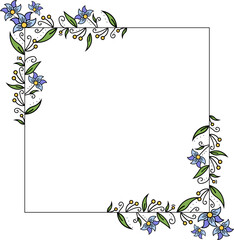 organic border frame illustration