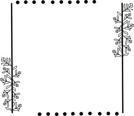 organic border frame illustration