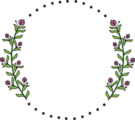 organic border frame illustration