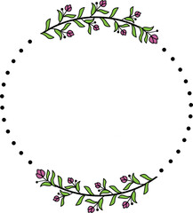 organic border frame illustration