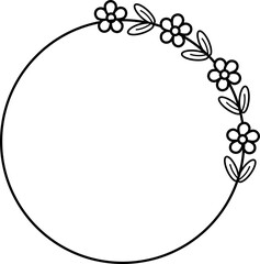 organic border frame illustration