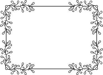 organic border frame illustration