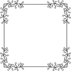 organic border frame illustration