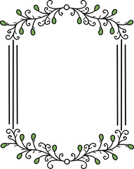 organic border frame illustration