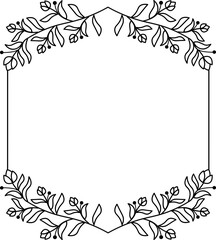 organic border frame illustration