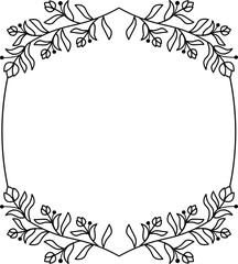 organic border frame illustration