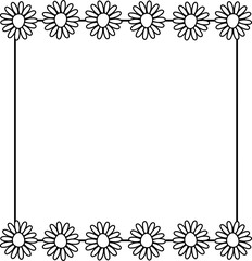 organic border frame illustration