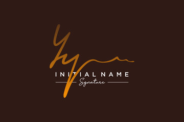 Initial YY signature logo template vector. Hand drawn Calligraphy lettering Vector illustration.