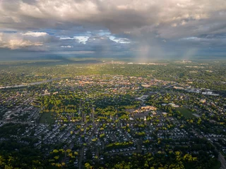 Foto op Canvas Holyoke On A Rainy Day © AerialMA