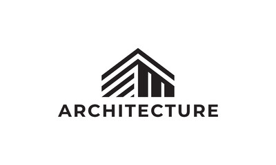 abstract building logo, real estate, architecture construction concept icon design