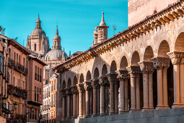 Fototapeta na wymiar Plaza Medina del Campo in Segovia, Spain