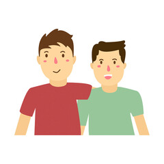 flat illustration of friends