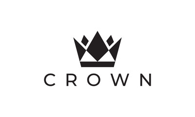 Fototapeta premium crown abstract Logo design. simple creative icon vector