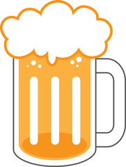 A beer mug icon vector image.
