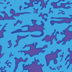 Fototapeta na wymiar purple spots blurs on a blue background pattern