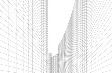 Fototapeta premium Modern architecture vector 3d illustration